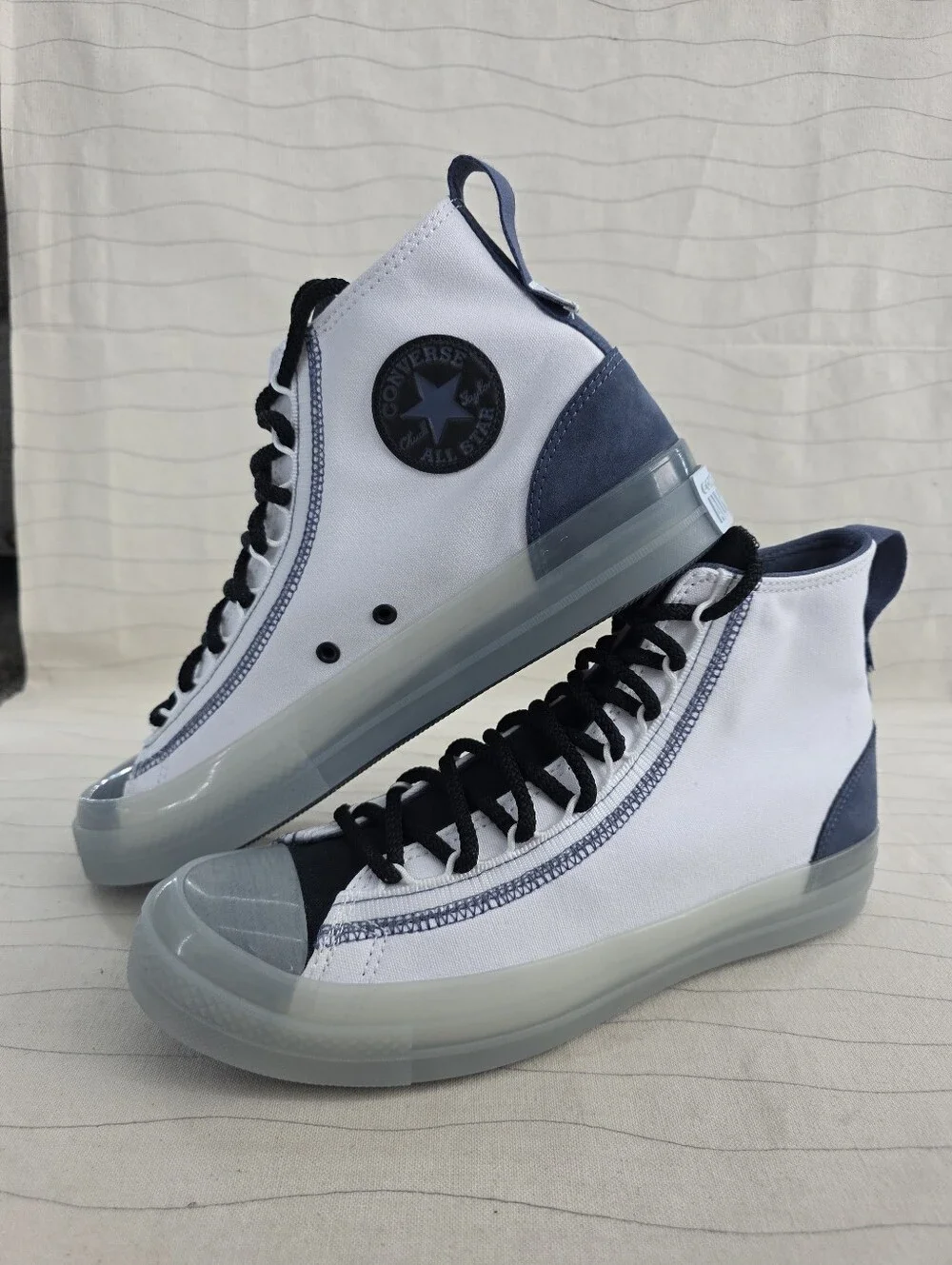 Converse Mens Chuck Taylor All Star CX EXP2 White Blue Shoes A12869C Size 10.5 - Picture 3 of 12